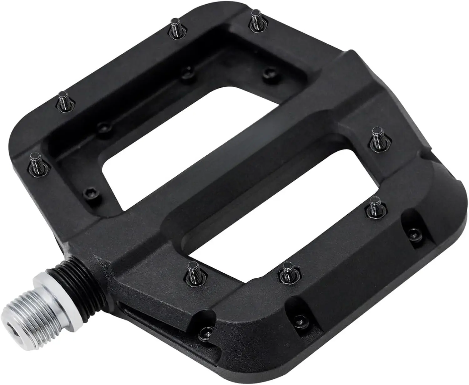 Pedals, Universal Fit 9/16" Non-Slip Lightweight Nylon Fiber Bicycle Pedals Wide Flat Platform for Road Mountain BMX MTB
