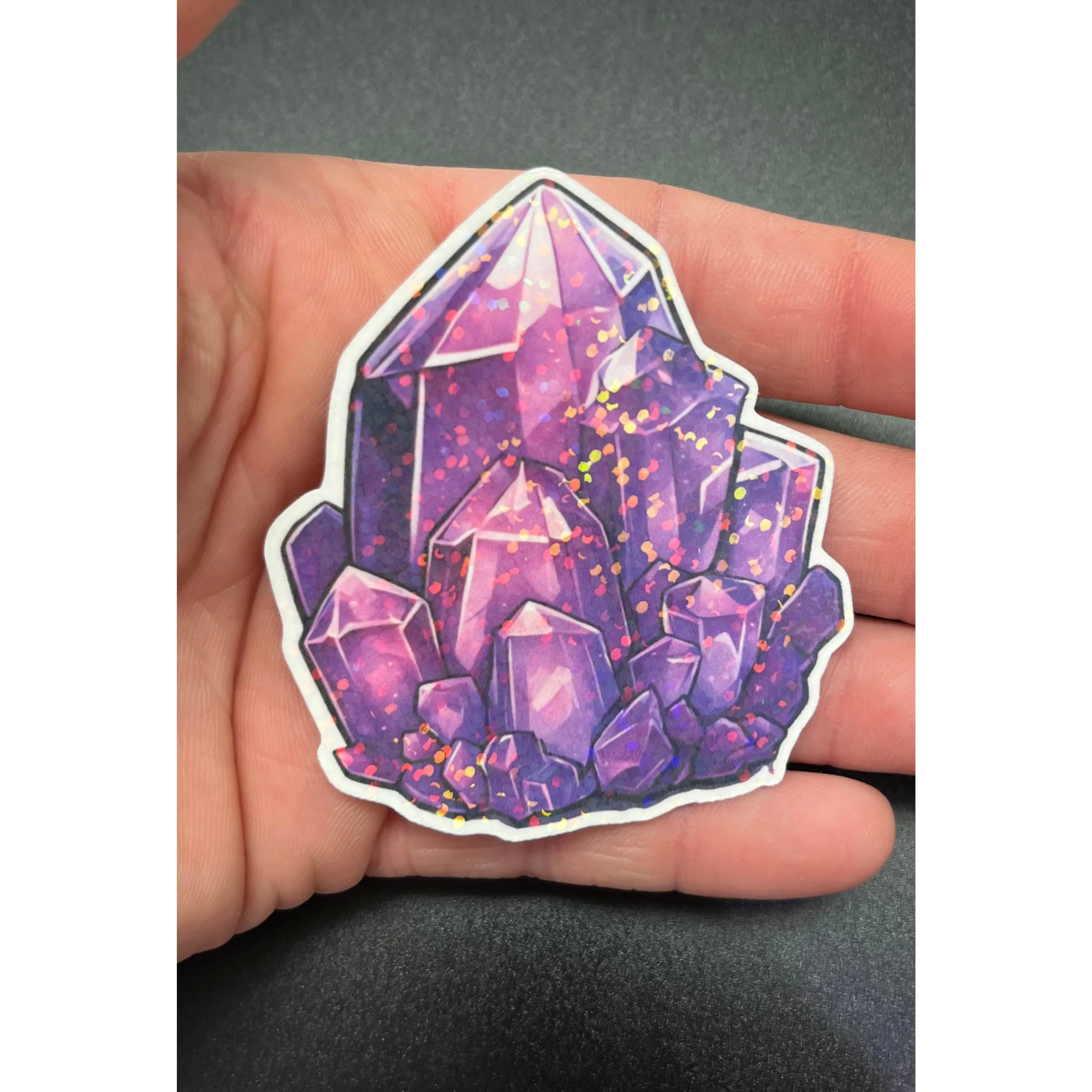 Amethyst Crystal Sticker