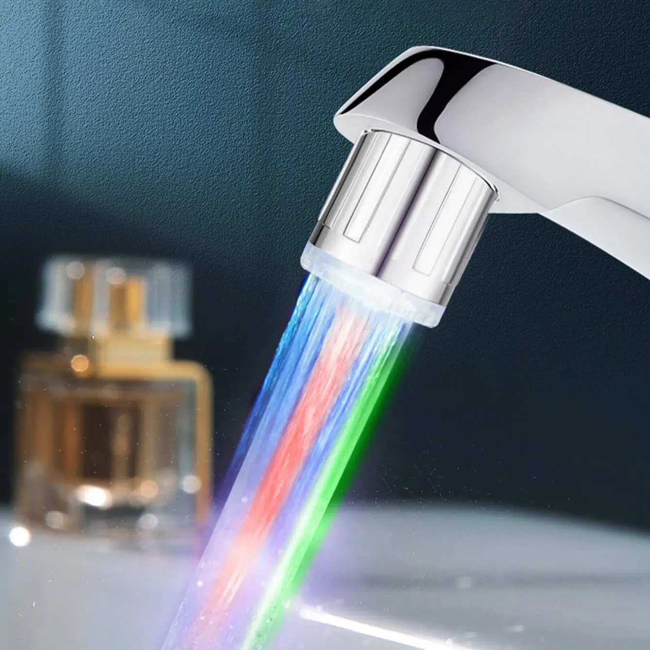 7-color Water Stream Faucet Spout, 1 Count Faucet Tap Aerator, Bathroom Sink Tap Replacement Spout