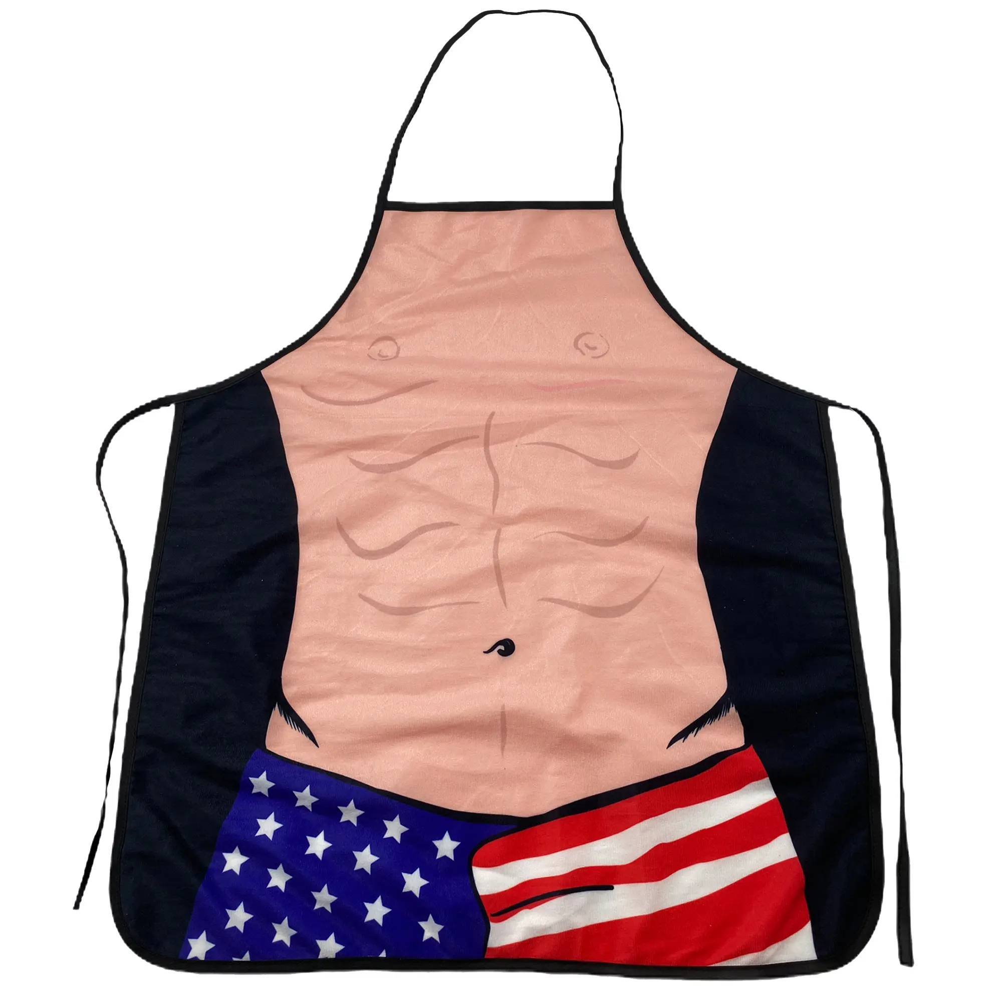 USA Shorts Apron Funny 4th Of July America Graphic Novelty Kitchen Smock Funny Aprons Adjustable Household Items Graphic Print Patriotic Grill Apparel Funny Food Cover Grilling Apparel for Men Black