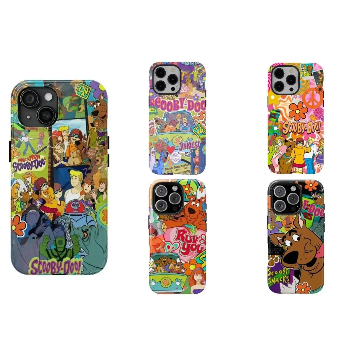 Scooby-Doo Polycarbonate Durable Shockproof Hard Smartphone Shell - Protective Cellphone Case for iPhone 17 ProMax/16/15/14/13/12/11 Plus, 90s Cartoon Handheld Tech Accessory, Camera-Safe Unisex Fan Gift