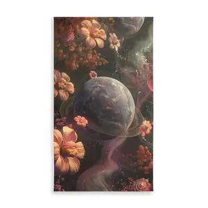 MWW C1TCLRGEAD39MC 58 x 102 in. Flower Space Pink Indoor & Outdoor Tablecloth for Home Decor