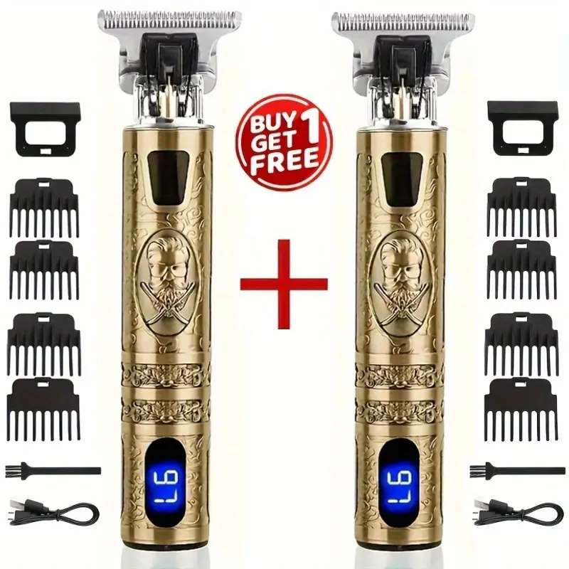 Professional Cordless Men's Electric Shaver, Hair Clipper & Beard Trimmer Set, High Quality Trimmer, USB Rechargeable, Durable Lithium Battery, Precision Cutting, Cordless Barber Clipper, Cordless Clippers, Cordless Trimmers Set, Clippers For Hair Cutting