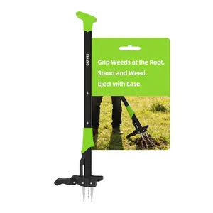 40" Long Handle Stand Up Weed Puller - 4-Claw with Ejector Gardening Hand Weeding Tool Easy-Eject Easily Remove Weeds Without Bending, Pulling, or Kneeling
