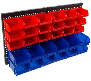 Stalwart Wall-Mounted Garage Storage Bins