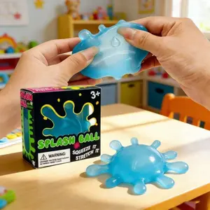 Splash Ball Stretchy Squishy Toy, Splatter Jelly Fidget Toy for Stress Relief & Anxiety, Satisfying Sensory Water Droplet Stress Ball for All Ages