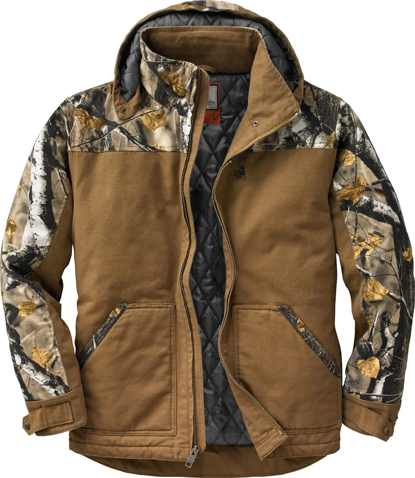 Legendary Whitetails Men's Cotton Canvas Cross Trail Big Game Camo Long-Sleeve Jacket, Mens Tops Outerwear Coat