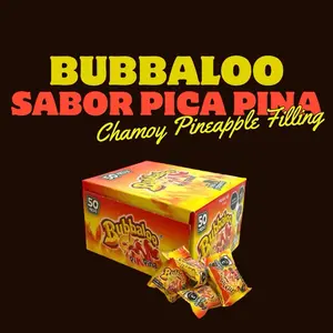 Bubbaloo Pineapple Flavor Bubblegum/Chicle Sabor Piña Chamoy 47ct