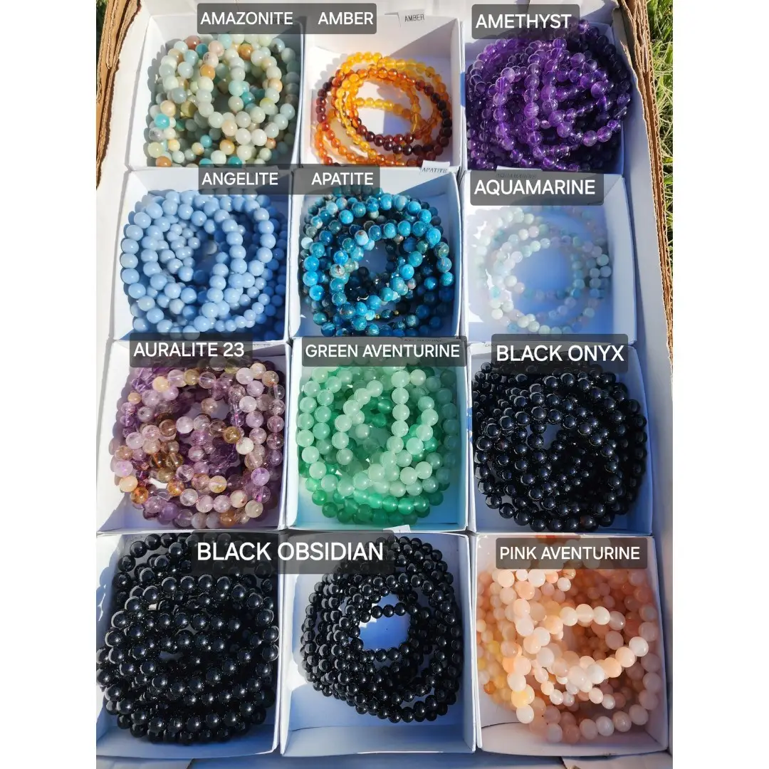 Gemstone Crystal Bracelet 1pc