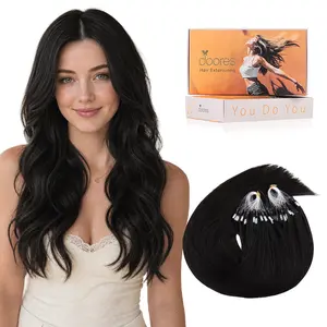 Doores Micro Link Hair Extensions 16-24inch 100% Human Hair Invisible Straight for Daily Use & Easy to Comb#DealsForYouDays