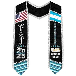 Honduran Graduation Stole 2025, Custom Honduran American Flag Graduation Sash 2025, Honduras Graduation Stole