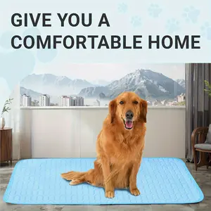 Washable Pet Cooling Pad, No Gel, No Electric, Non-Slip Summer Crate Bed for Large Dogs Summer Ice Silk Pet Cooling Mat for Cats and Dogs, Washable, Breathable, Non-Slip, Cool for Spring and Summer