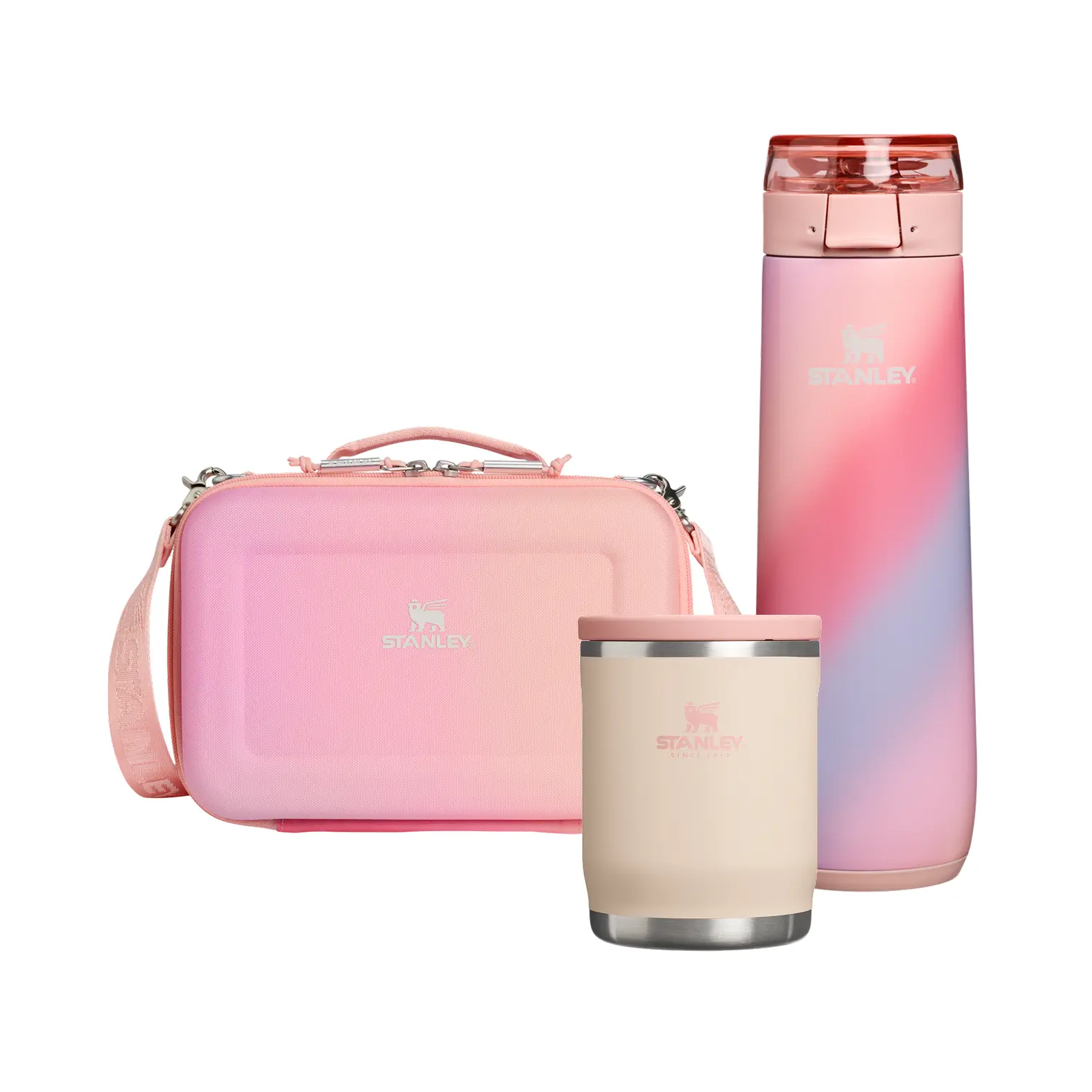 All Day Mini Lunch Box | 4.2 QT + The Flowstate Spring Bottle | 20 OZ + Classic Legendary Food Jar + Spork | 14 OZ