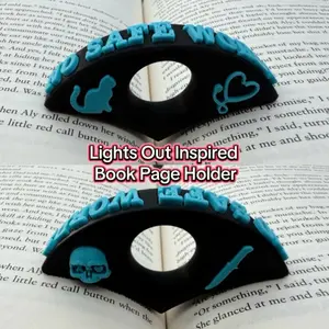 Lights Out Inspired EXCLUSIVE Book Page Holder Thumb Bookmark for Readers Handmade Reading Aid Lightweight Page Clip Reading Gift Book Lover Gift