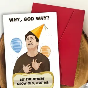 Funny Joey Birthday Card Set - Humorous Greeting Cards, Fun Party Cards For A Happy Birthday, Self-Sealing, Glossy Finish, Paper Material - Perfect Daily Office Supplies Gift