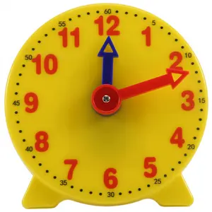 4 Inch Student Learning Clock Time Model Teacher Gear Clock 12/24 Hour School Learning Tools