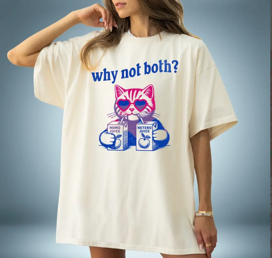 Bisexual pride Shirt, Bi Shirt, bi pride, Subtle pride shirt, bisexual shirt, Punny Shirt, Retro Pride Shirt, Pride Shirt Cat