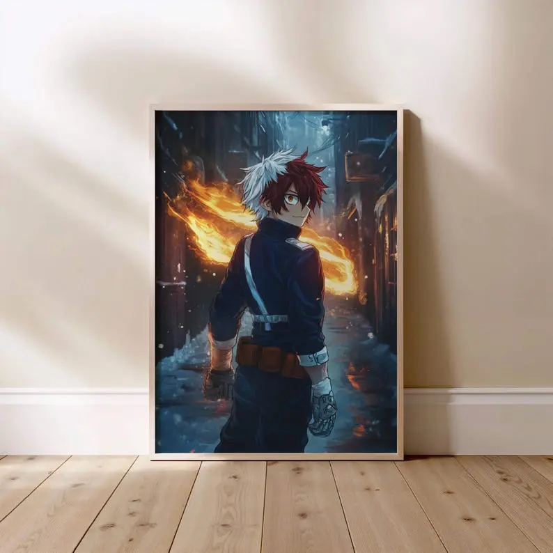 Deku Bakugo Anime Wall Poster Unframed, t My Hero Academia Poster,  Fantasy Anime Wall Decor, Japanese Manga Aesthetic Gift for Anime Fans, Exclusive Design, Anime Room Art