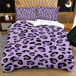 The leopard print pattern set includes 1 quilt cover and 1 or 2 pillowcases, but does not include a quilt core or a pillow core. It is a bedding set suitable for bedrooms or dormitories, and is ideal for gifting or personal use
