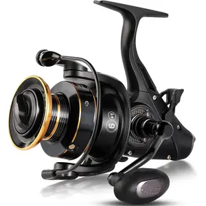 Feeder Spinning Reels,33Lbs Drag Carp Fishing Reel Front and Rear Drag System, Freshwater Fishing Reel for Live Liner  Fishing for Catfish Fishing