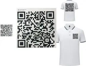 Iron-On QR Code Heat Transfer Vinyl for T-Shirts, Hoodies, Tote Bags– DIY Wearable Art QR Code Sign for Google Review, Social Media sign, Facebook & Instagram, YouTuber– Editable URL, Link to Any Page