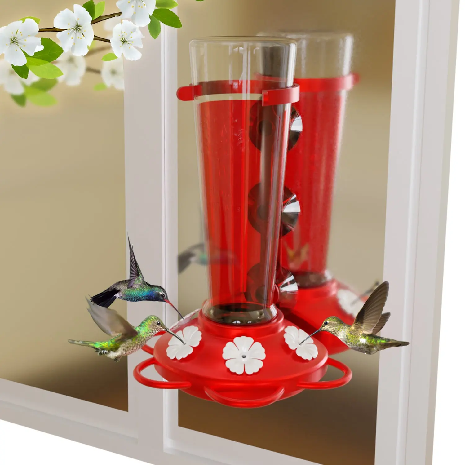 Hummingbird Feeder, Hanging Window Bird Feeder for Outdoor Pet Bird Feeding Supplies, Humming Bird Feeder