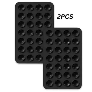 2Pack Silicone Phone Sticky Grip Suction Phone Case Mount for iPhone and Android Hands-Free Sticky Cell Phone Grip Mobile Fidget Mirror Holder for Selfies and Videos