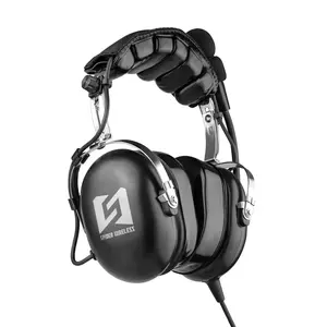 General Aviation Headset for Pilot, Mono and Stereo Compatibility, Noise Canceling Mic, Comfortable Ear Cushions, GA Dual Plugs, Include Headset Bag Audio Headphone  Earbud