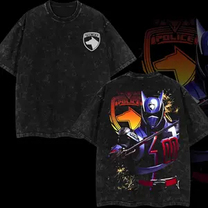 [Eclipse] Power Rangers Doggie Kruger spd Vintage Unisex Oversize Anime Manga Acid Washed Lightweight Cotton T-shirt, Anime Merch, Gift For Anime Fan, Weeaboo