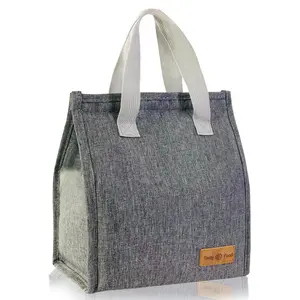 Portable Large Capacity Reusable Lunch Bag with Handle, 1 Count Durable Lunch Bags for Women, Insulated Lunch Box Storage Bag for Travel, Outdoor, Office, Summer for Gift