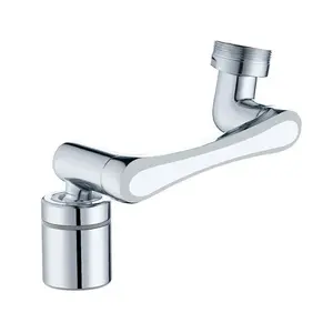 Stainless Steel Mechanical Arm Faucet, Rotating Nozzle, Multi-Function Adapter, Splash Guard for Toilet and Sink, 1 Piece, Rotatable Rotary Faucet, Bathroom Sink Faucet
