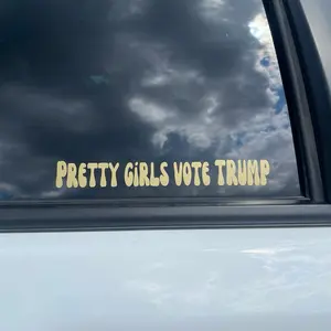 Pretty Girls Vote Trump Car Decal Bumper Sticker
