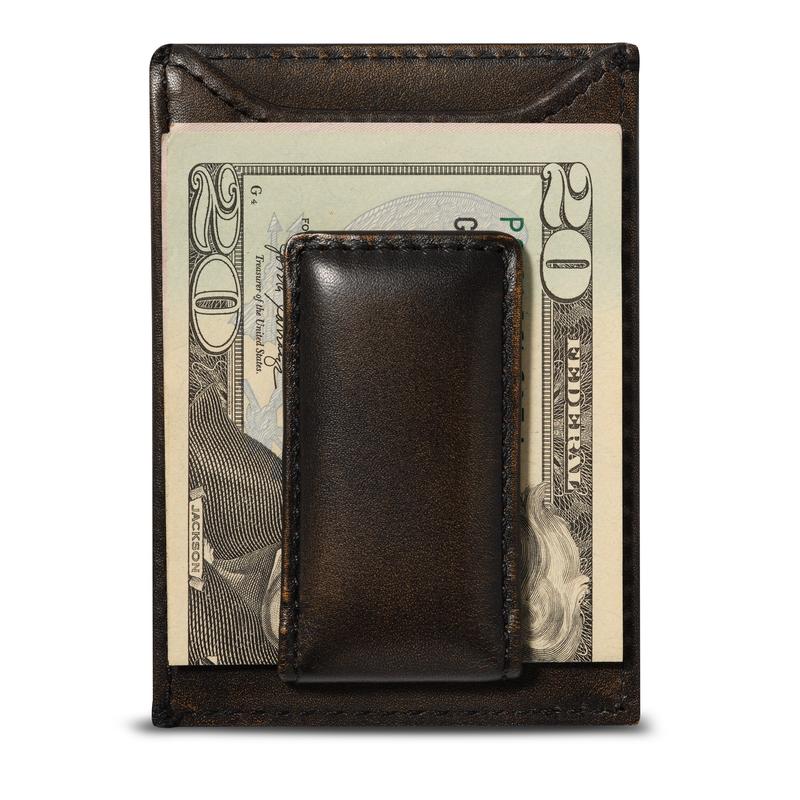 Deer Magnetic Front Pocket Exquisite Wallet Leather Cowhide Wallet