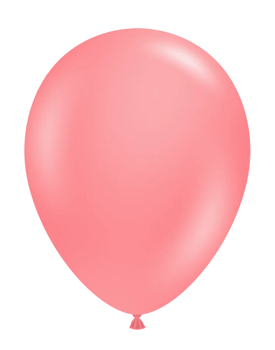 TUFTEX Designer Solid Coral Balloon Set - 5 in., 50 Biodegradable, No See Through Festive & Party Supplies, Home Decor Accent, 50 Balloons