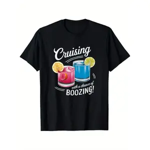 Humorous Cruise Drinking T Shirt for Men and Women Perfect for Outdoor Activities