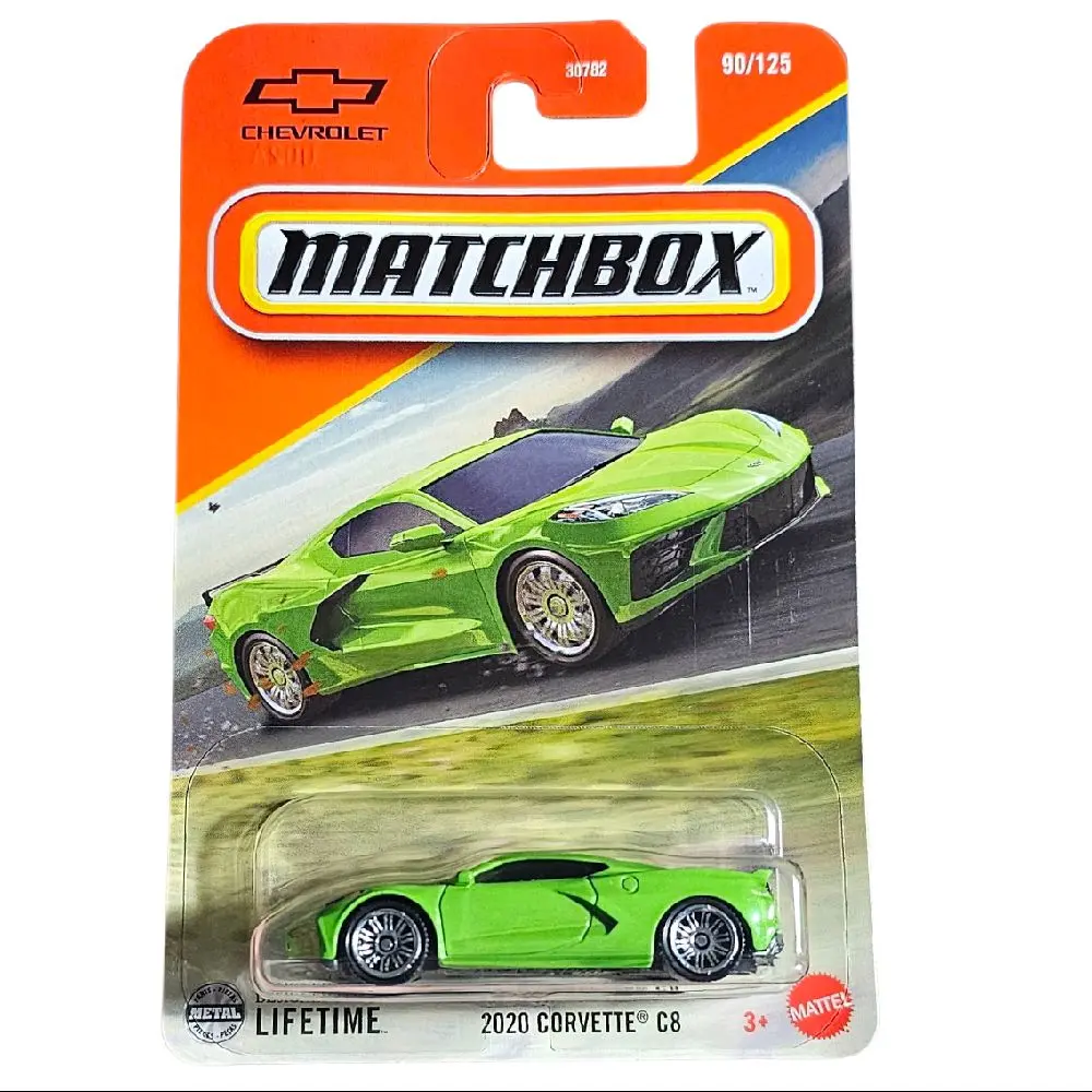 Matchbox 2020 Corvette C8 Die-Cast Toy Car Bright Green with Black Accents 90/125 Lifetime Series by Mattel
