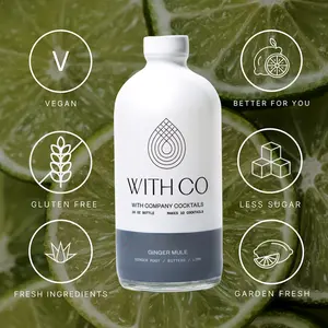 WithCo Ginger Mule 16oz | Non-Alcoholic | Fresh Ginger Root, Fresh Lime Juice, Bitters, Water