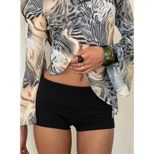 Baseline Low Rise Rib Shorts Black