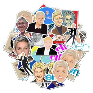 Ellen Degeneres Pack 20 PCS Stickers Prited Meme Funny Graphic Waterproof Stickers Pack, Decorative Car Wall Bottle PC Book Vinyl Stickers Decal