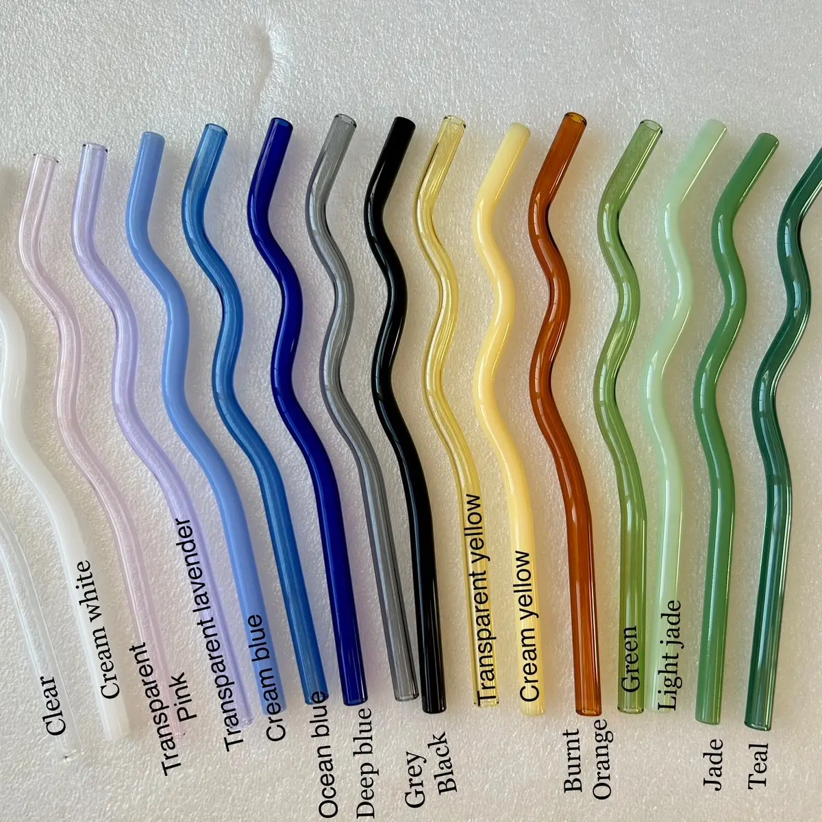 Wavy glass straw Drinkware Stylish Drink