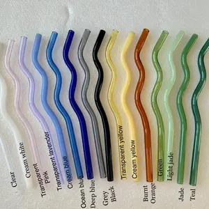 Wavy glass straw Drinkware Stylish Drink