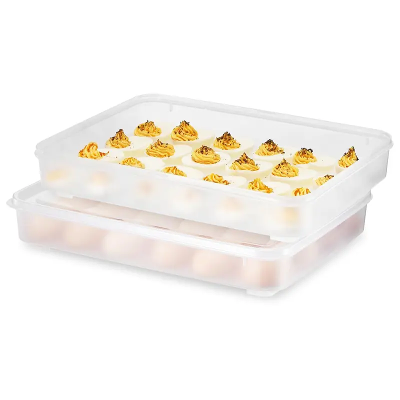 Sorbus Set of 2 Egg Containers with Lids (Holds48-Egg)