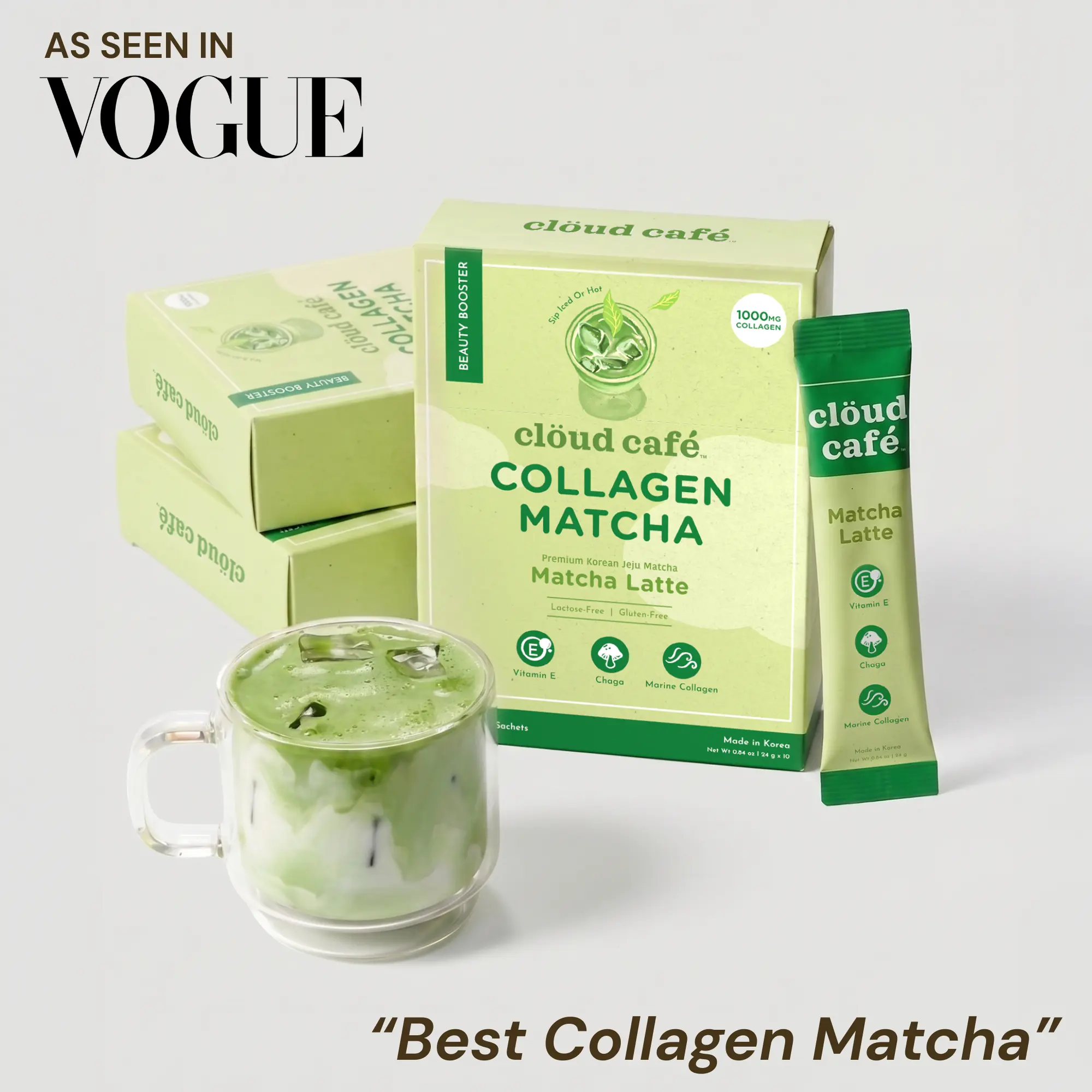 Matcha Latte 10 Pack (Collagen-Infused)