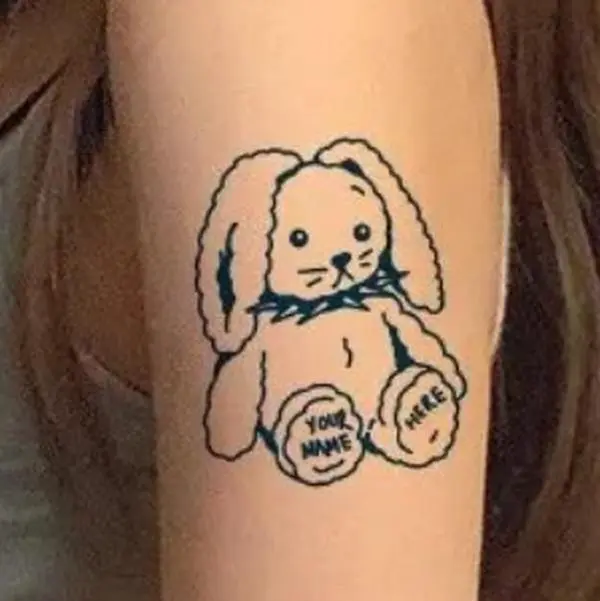 Semi-Permanent Tattoo -Lasting 1-2 Weeks trap bunny tattoo