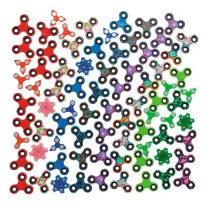 Bulk 96 Pc. Multicolor Plastic Fidget Spinner & Fidget Toy Assortment