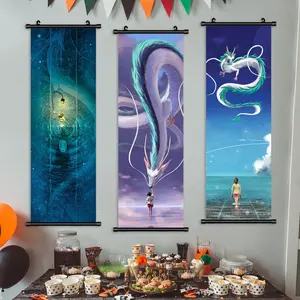 Cartoon Character Pattern Artistic Wall Art, 3 Counts/set Exquisite Anime Design Cartoon Character Print Decoration, Wall Decor for Home Living Room Bedroom