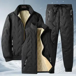 3PCS Fleece Lined Casual Set - Pill Resistant Fabric + Multi Pocket Design, Perfect For Lounging Around The House, Gym, Outdoor Walks & Work Commutes Menswear Clothes men's 2 piece set