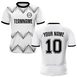 Custom Soccer Jersey Personalized Men Women Team Uniform White Black Name Logo Number Customizable