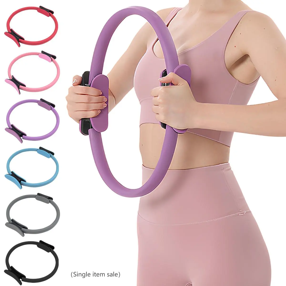 Yoga Pilates Ring, 1 Count Fitness Ring With Storage Bag, Home Pilates Equipment, Strength Training Ring, Body Shaping Ring, For Yoga, Pilates, Stretching Gear