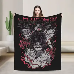 Jujutsu Kaisen Inspired Choso Blood Manipulator Blanket, Ultra Soft Flannel Fleece Throw for Sofa Couch Bed, Cozy Lightweight Warm All Season Gift